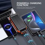 Solar Power Bank with Wireless Charging & Compass
