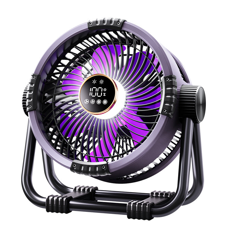 Camping Fan with Night Light & Remote Control