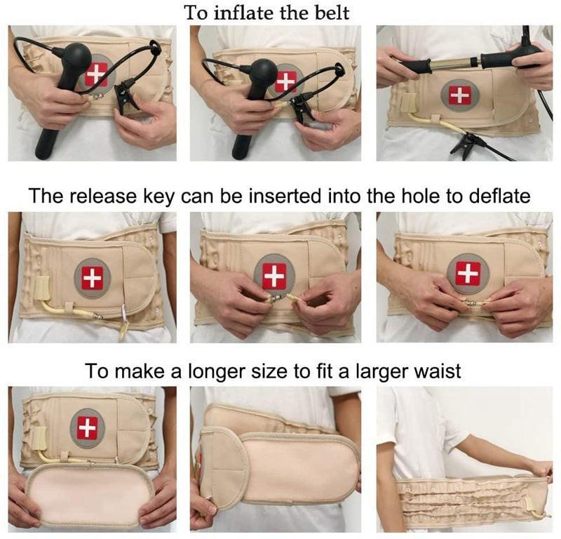 Ceinture lombaire gonflable de soutien