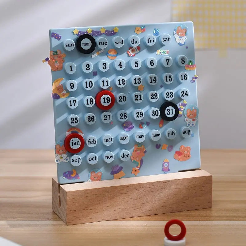 Rotating Perpetual Desk Calendar Novva Living