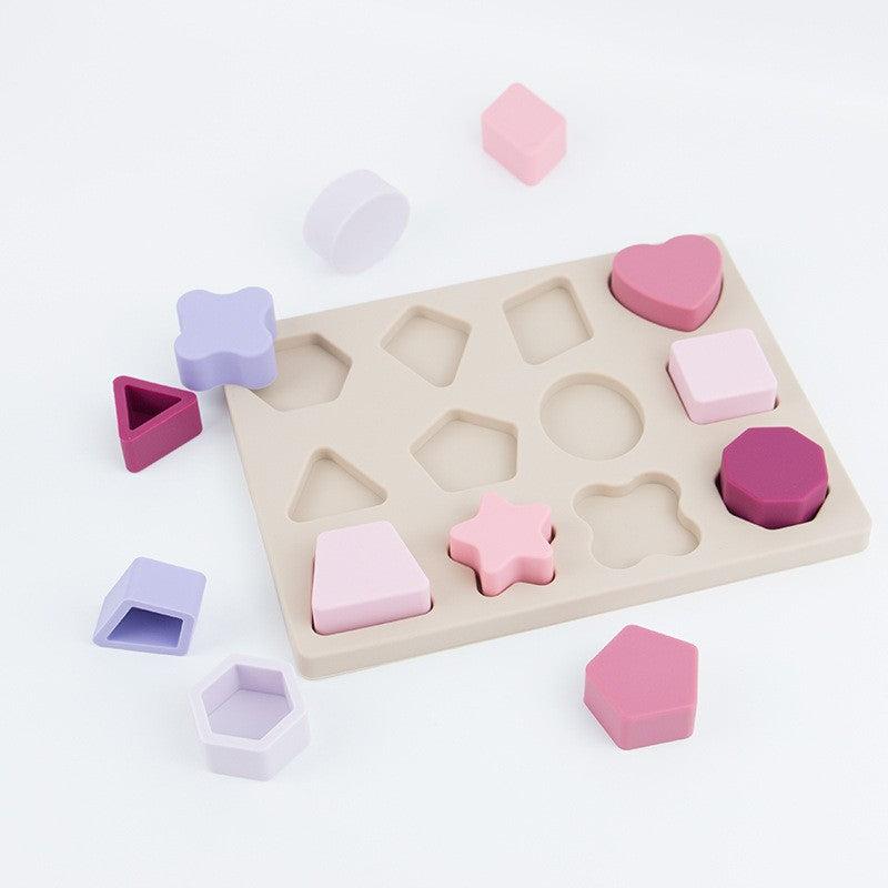 Baby Silicone Teether Jigsaw Puzzle Toy with Music
