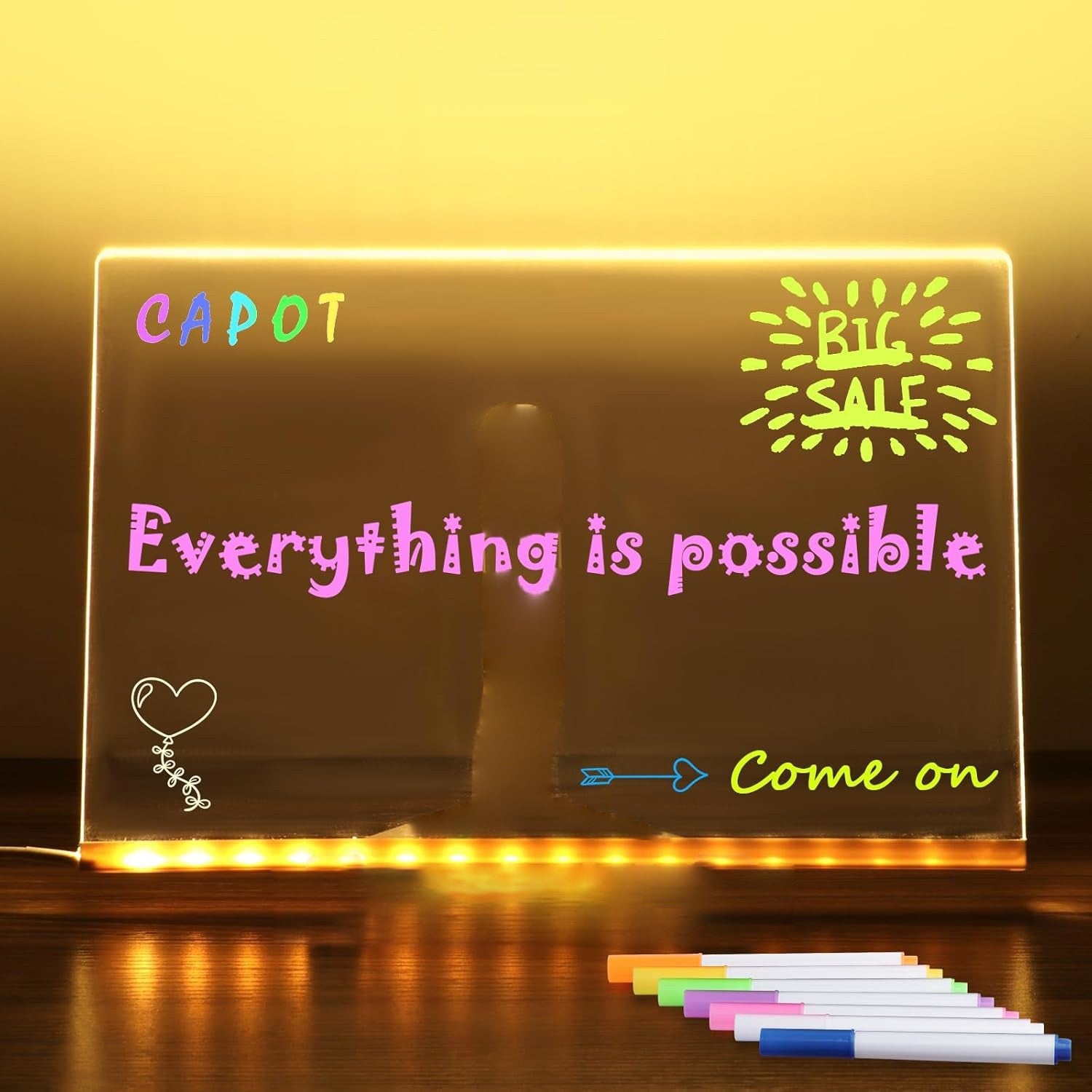 LED Fluorescent Writing Board