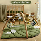 Tapis d'éveil bébé motif feuilles