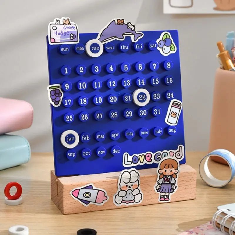 Rotating Perpetual Desk Calendar Novva Living