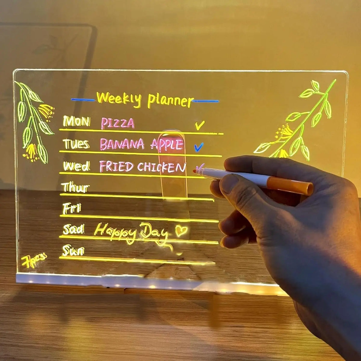 LED Fluorescent Writing Board Novva Living