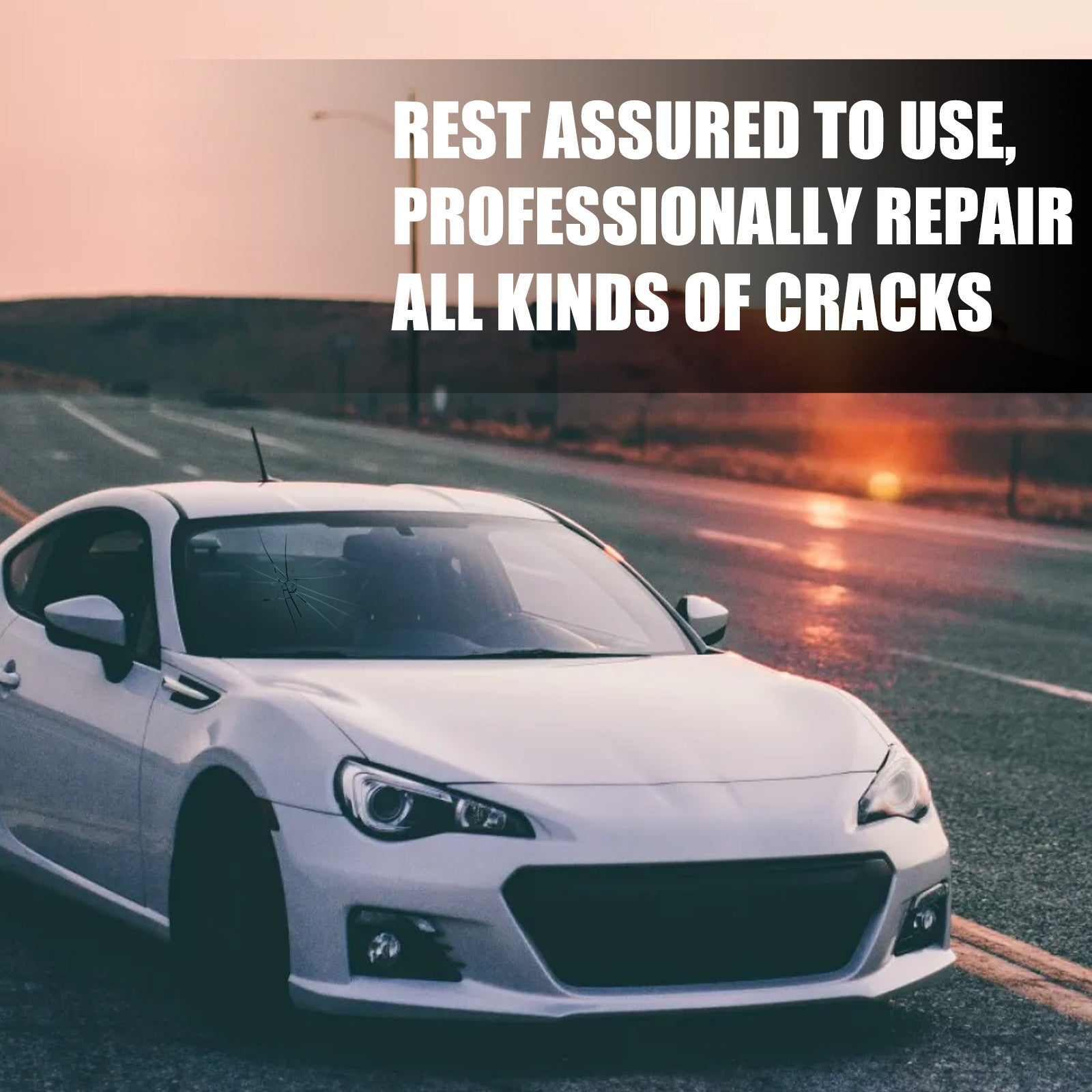 Windshield Crack Sealant Quick-Setting Glass Adhesive