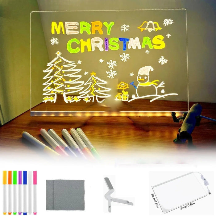 LED svítící psací tabule