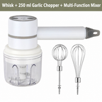 Handheld Electric Cream Whisk with Minced Garlic Cup