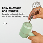 Handheld Electric Cream Whisk with Minced Garlic Cup