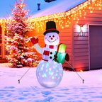 Light-Up Inflatable Christmas Snowman Decoration