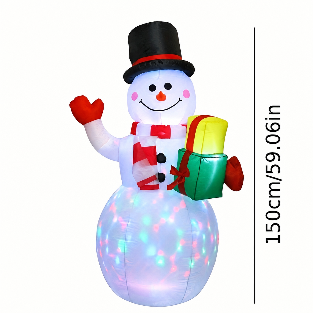 Light-Up Inflatable Christmas Snowman Decoration